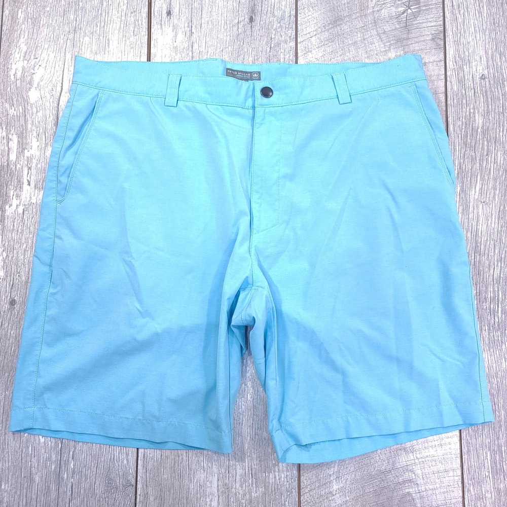 Peter Millar Crown Sport Shorts Mens 38 Blue MS18EP01 Golf Performance Stretch